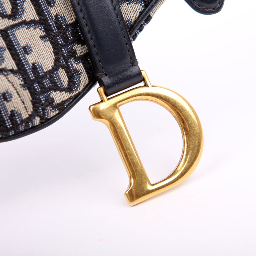 Dior Saddle Bag Mini Oblique Navy