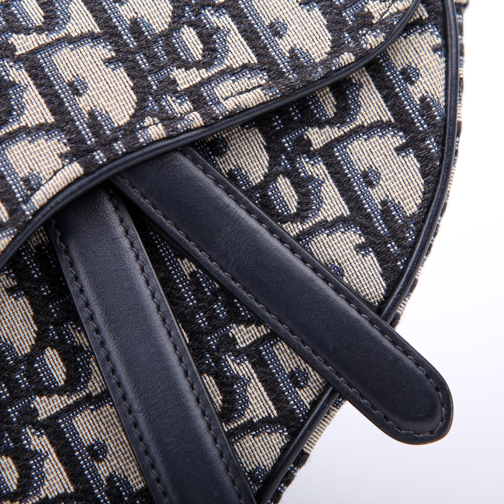 Dior Saddle Bag Mini Oblique Navy