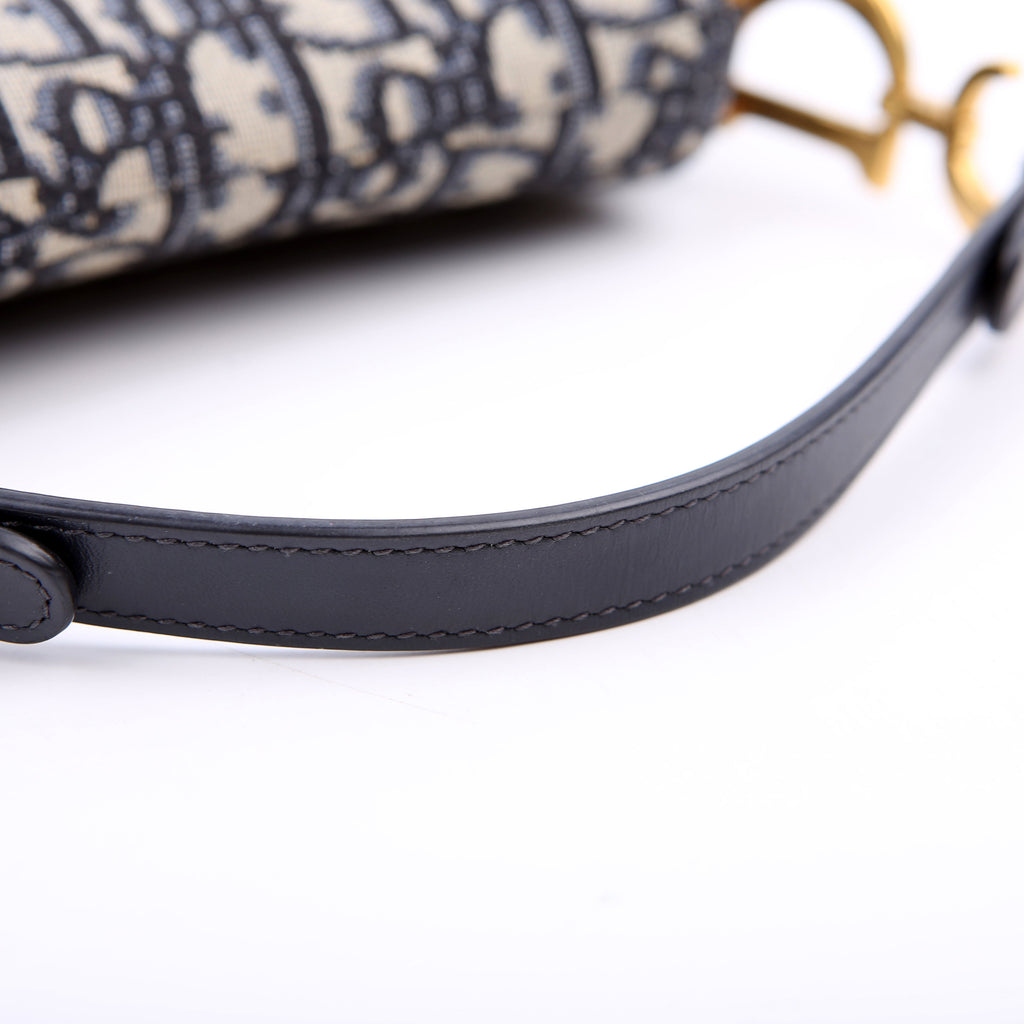 Dior Saddle Bag Mini Oblique Navy