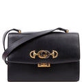 Gucci 576388 Zumi Leather Small Shoulder Bag Black