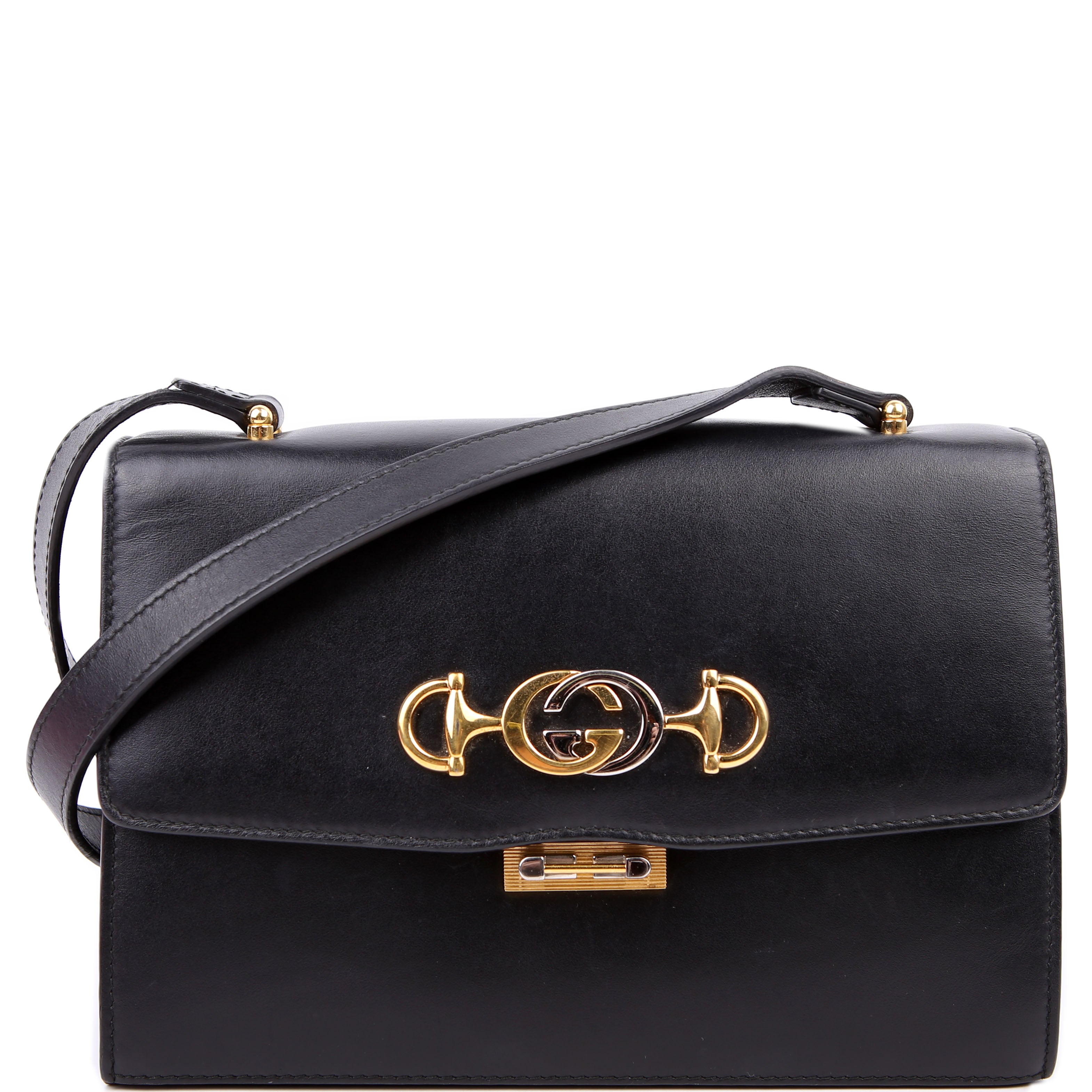 Gucci 576388 Zumi Leather Small Shoulder Bag Black
