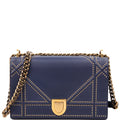Dior Diorama Bag Medium Studded Calfskin Navy