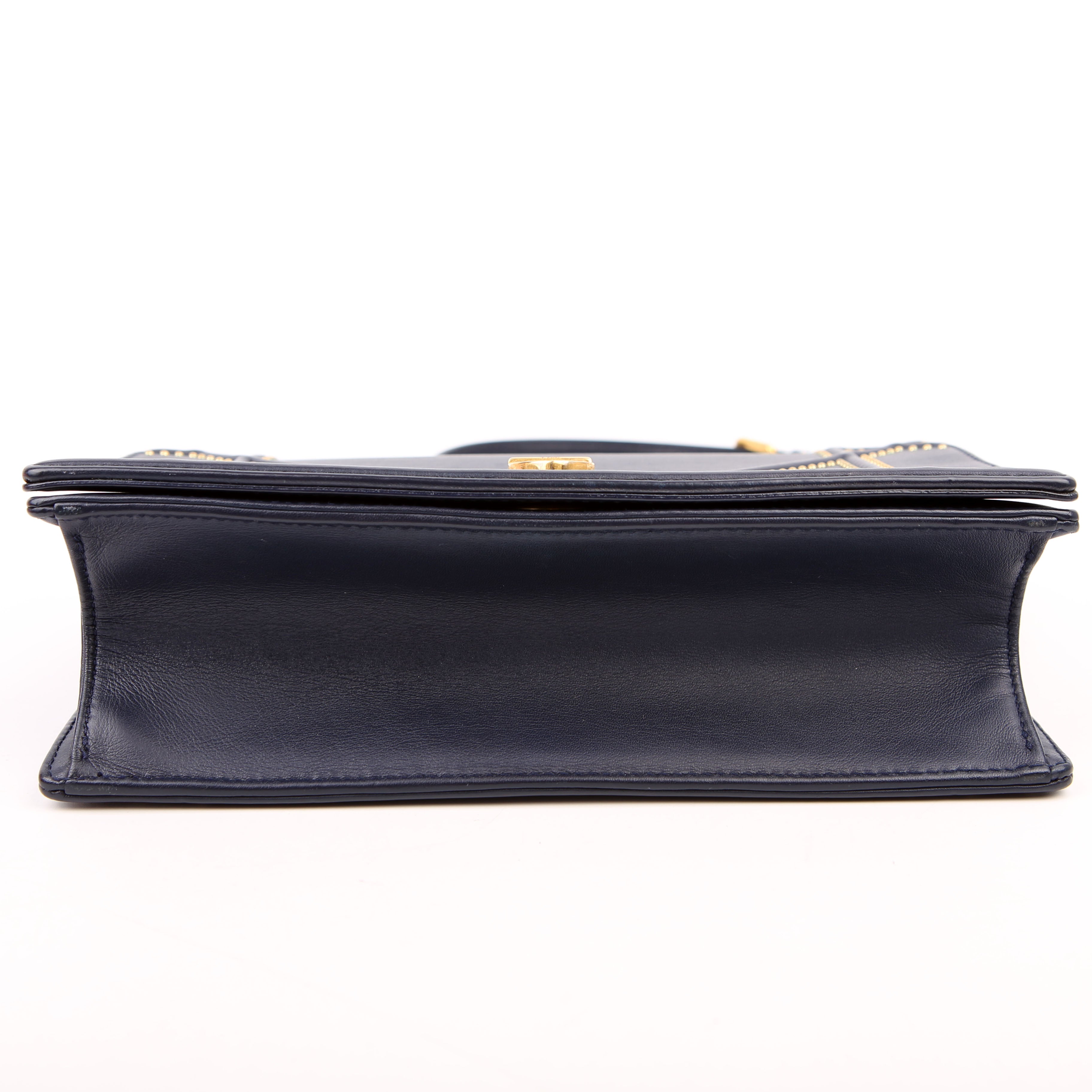 Dior Diorama Bag Medium Studded Calfskin Navy