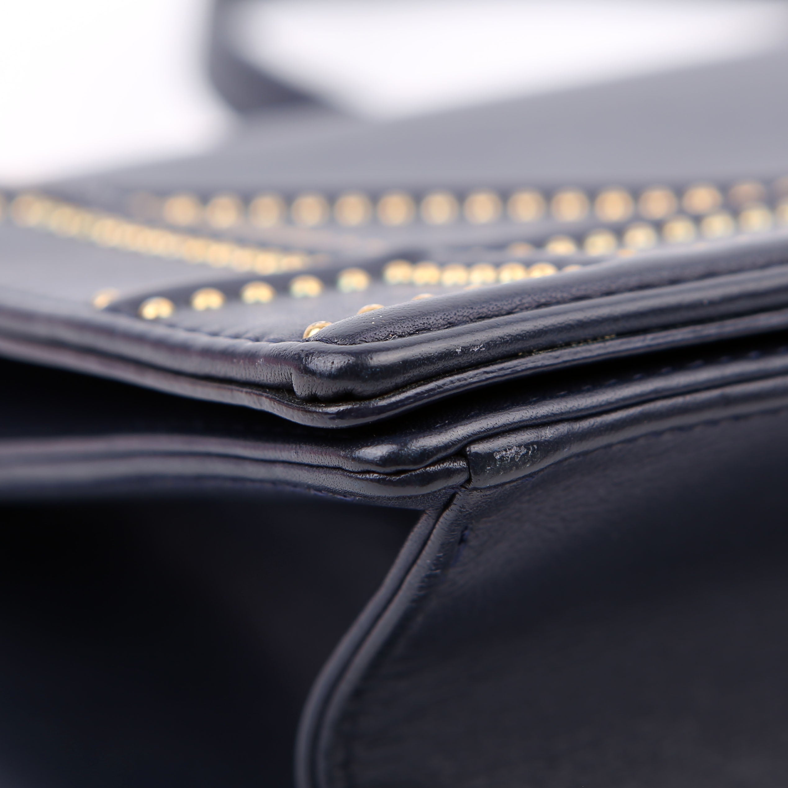 Dior Diorama Bag Medium Studded Calfskin Navy