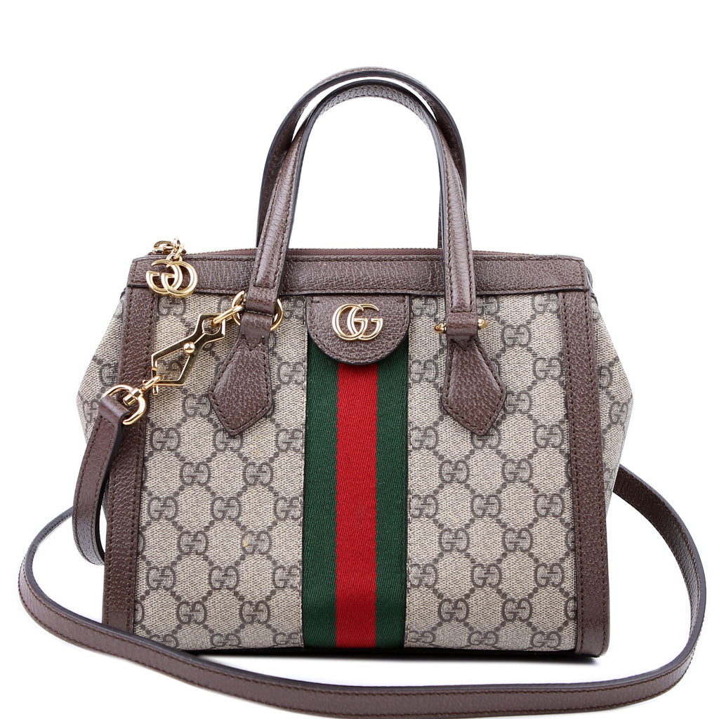 Gucci 547551 GG Supreme Ophidia Small Tote Brown