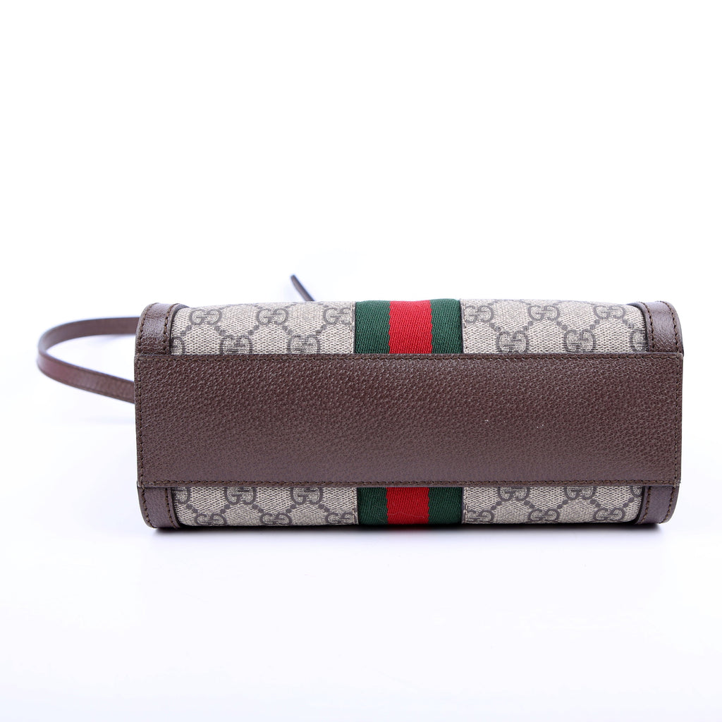 Gucci 547551 GG Supreme Ophidia Small Tote Brown