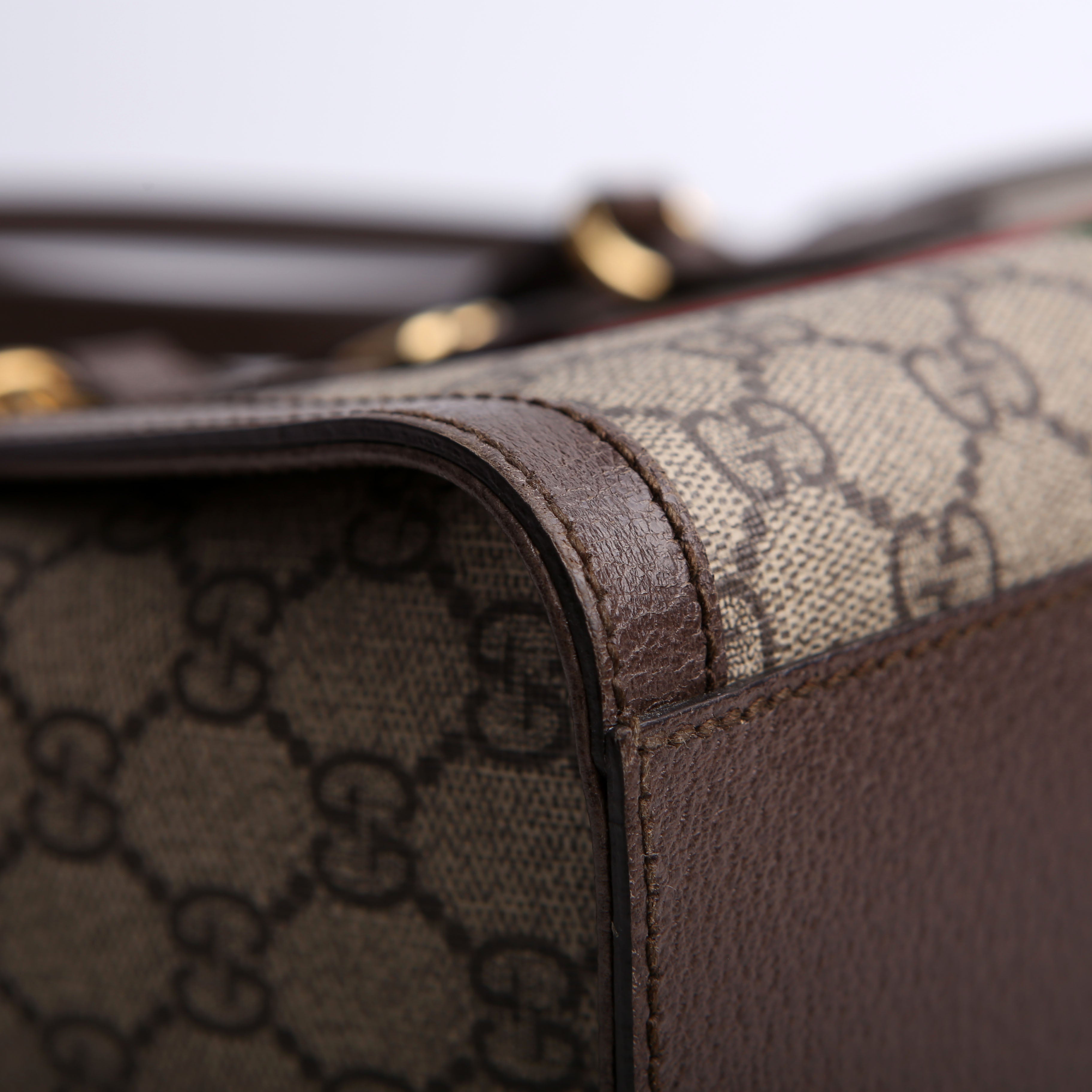 Gucci 547551 GG Supreme Ophidia Small Tote Brown