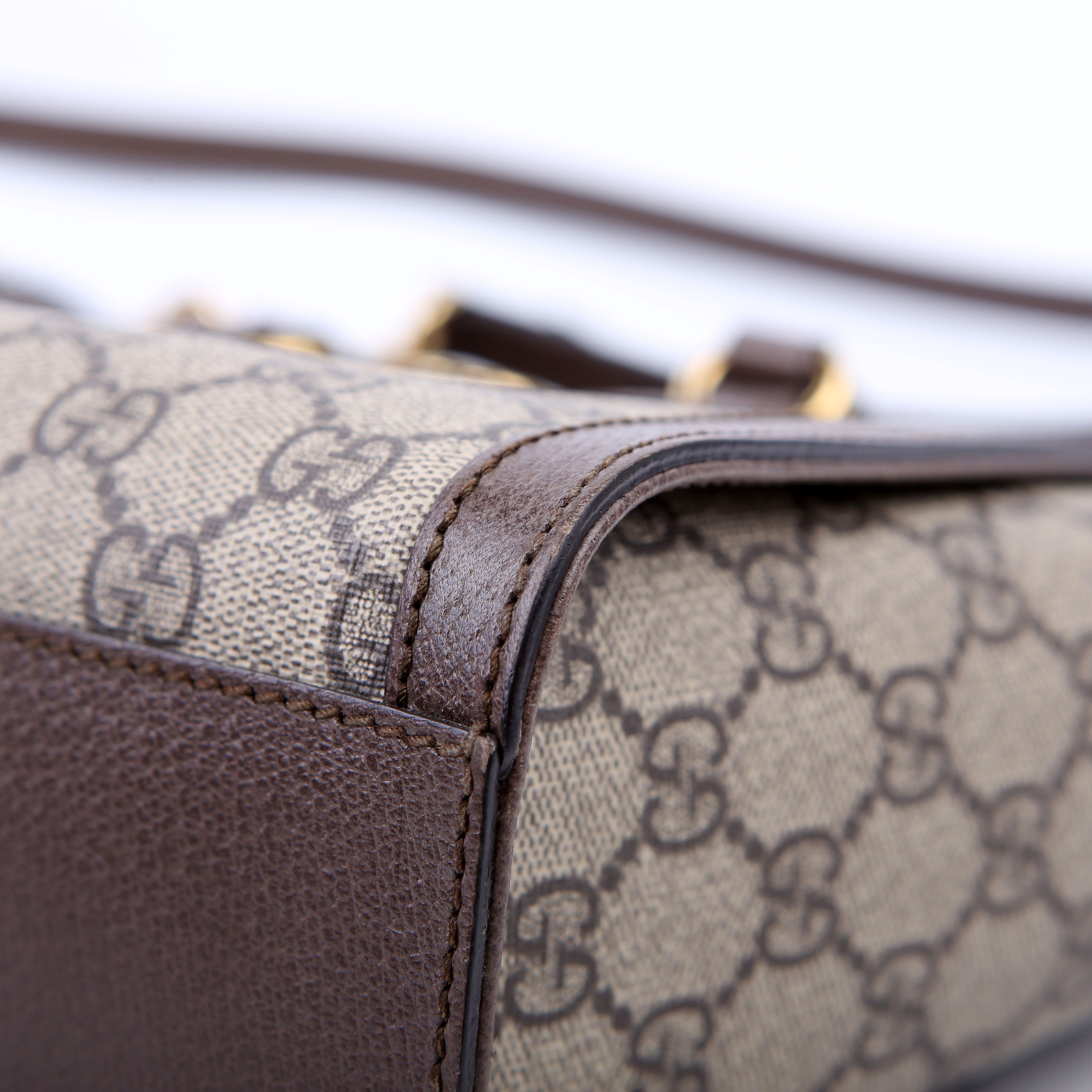 Gucci 547551 GG Supreme Ophidia Small Tote Brown