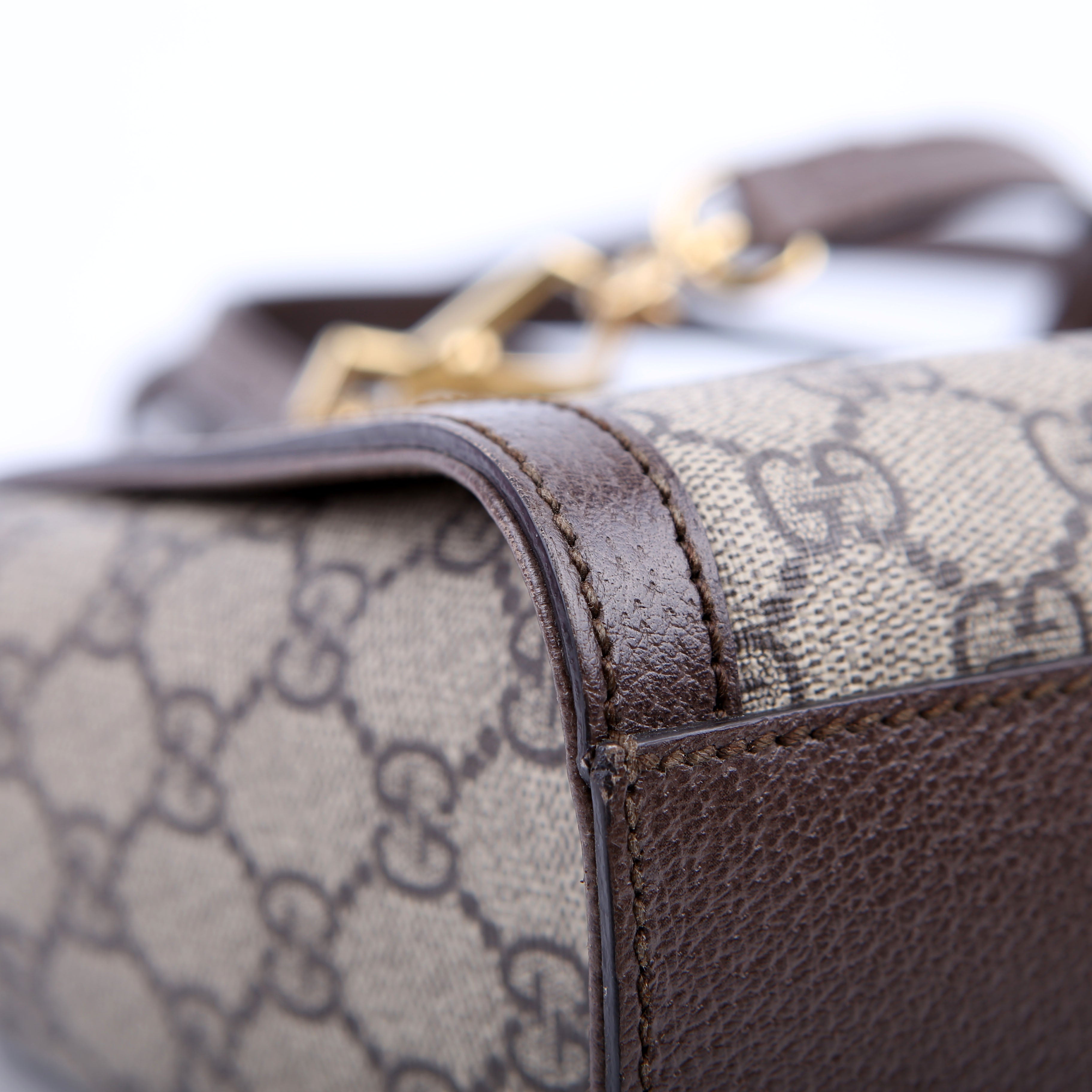 Gucci 547551 GG Supreme Ophidia Small Tote Brown