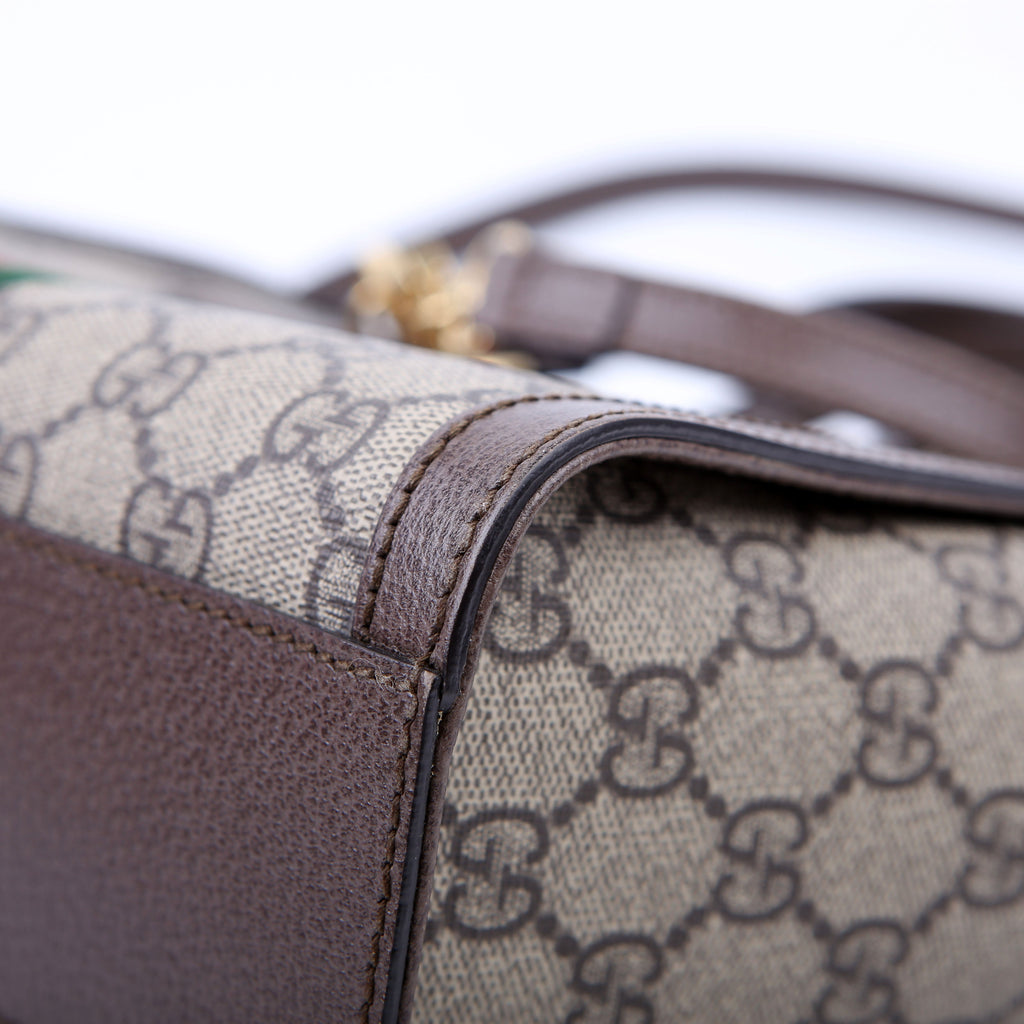 Gucci 547551 GG Supreme Ophidia Small Tote Brown