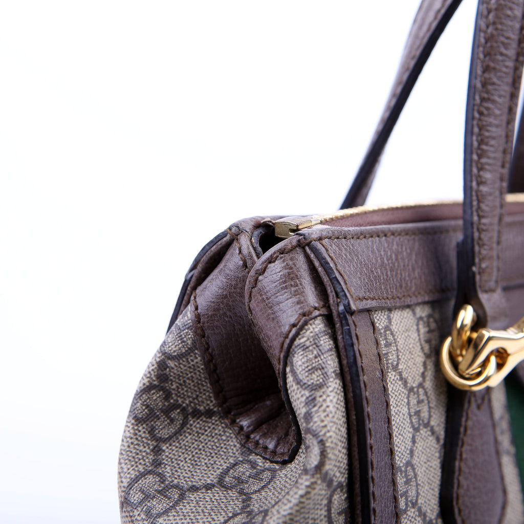 Gucci 547551 GG Supreme Ophidia Small Tote Brown