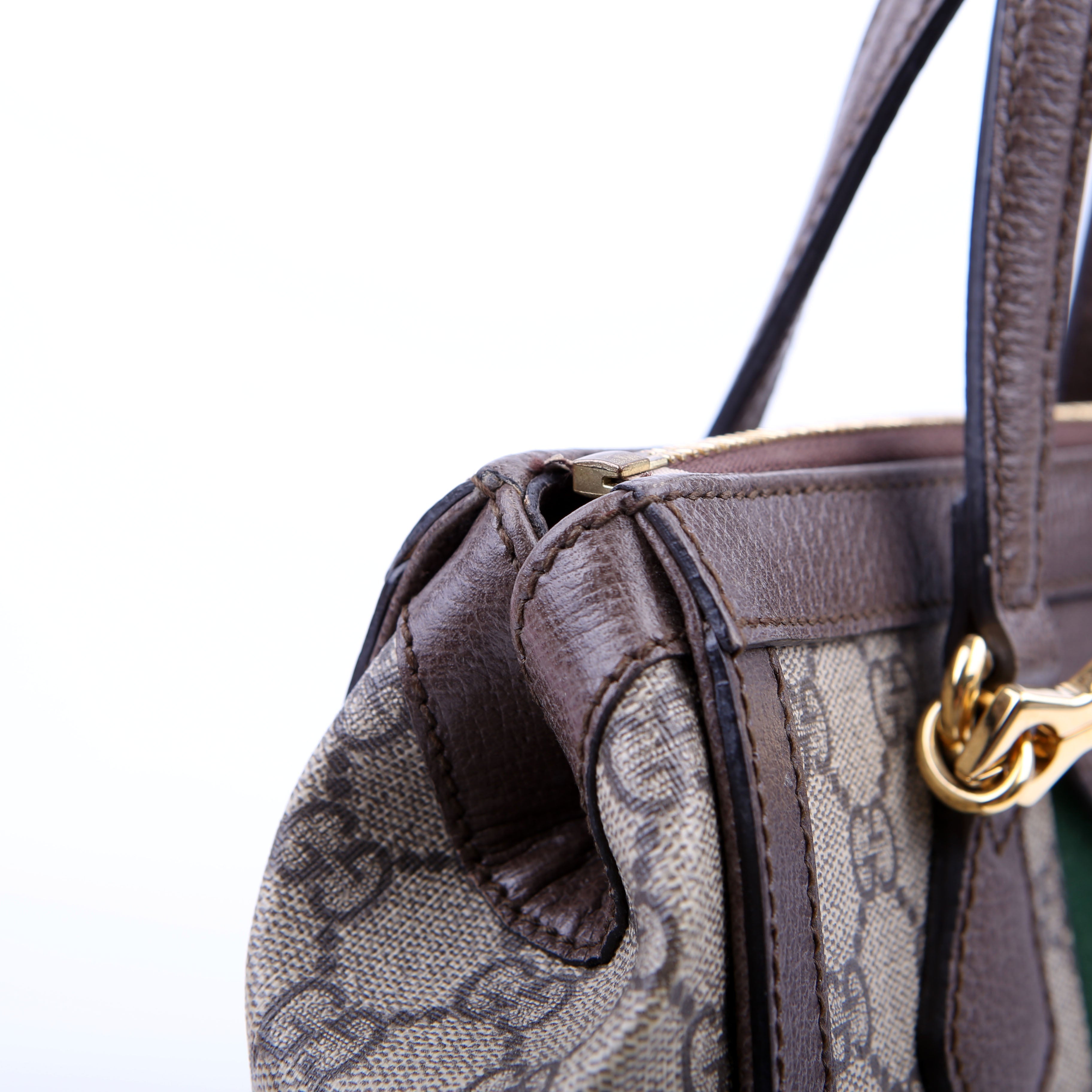 Gucci 547551 GG Supreme Ophidia Small Tote Brown