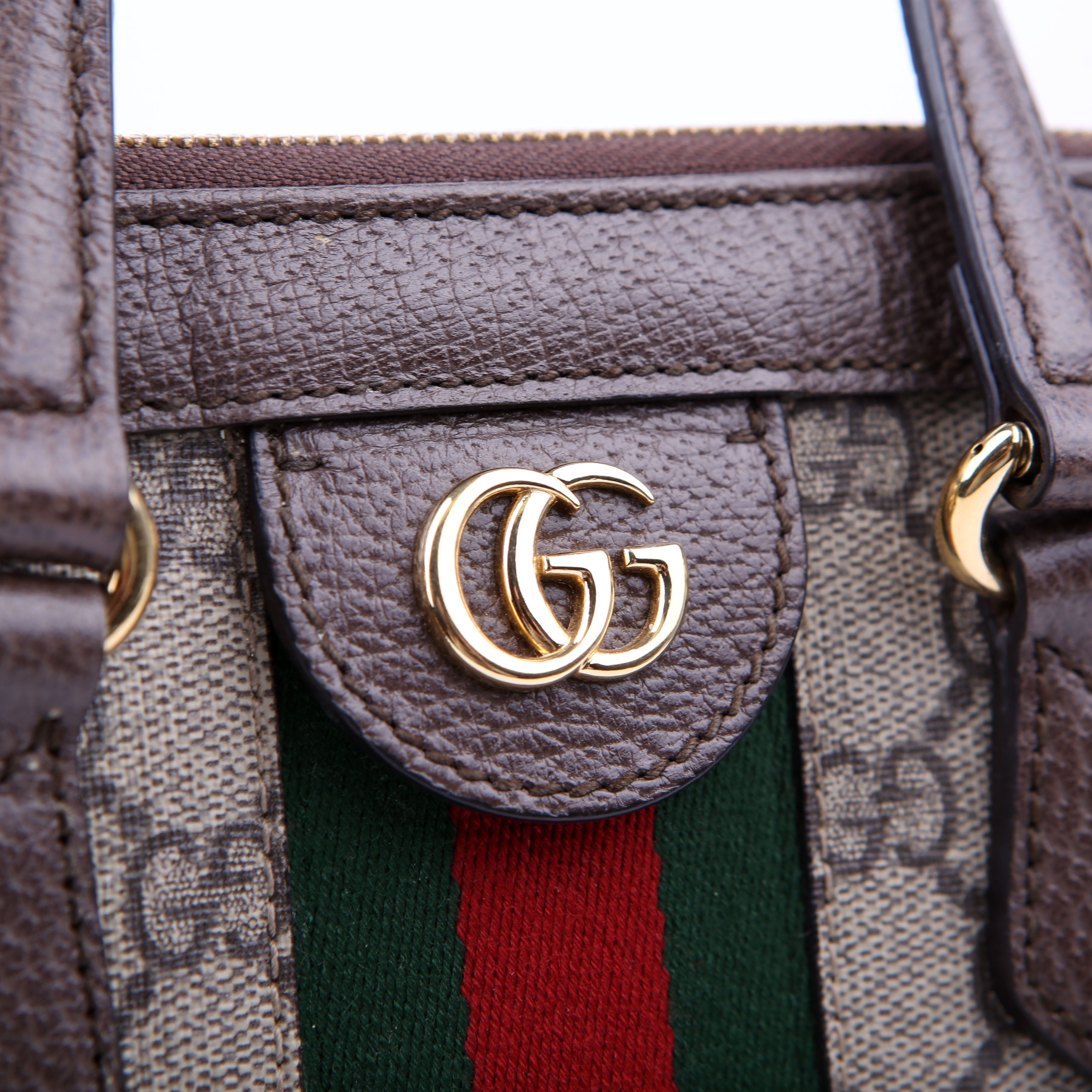Gucci 547551 GG Supreme Ophidia Small Tote Brown