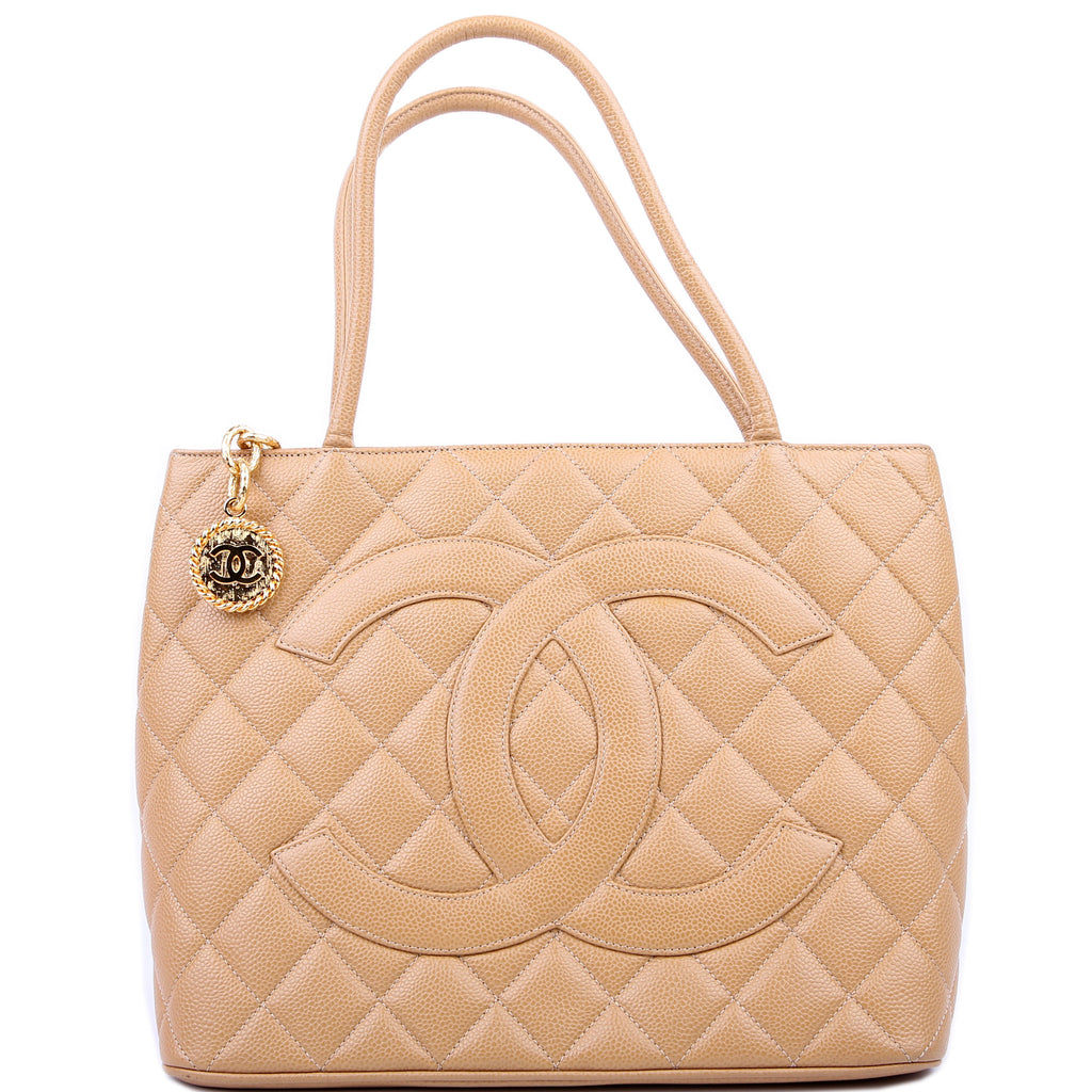Medallion Tote Beige