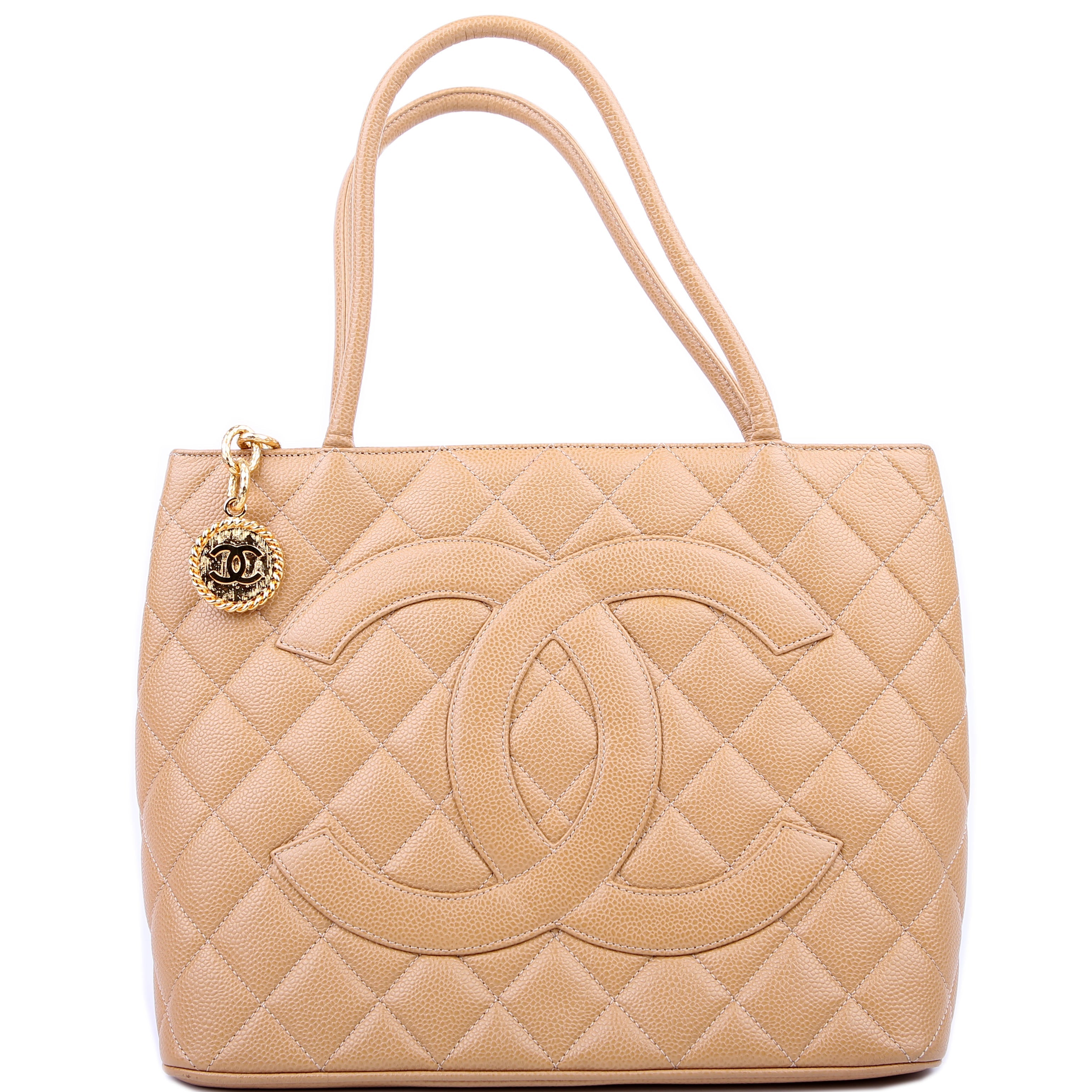Medallion Tote Beige