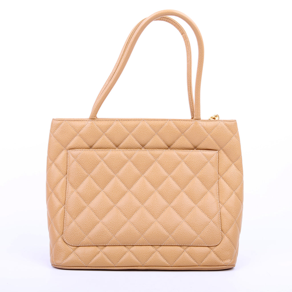 Medallion Tote Beige