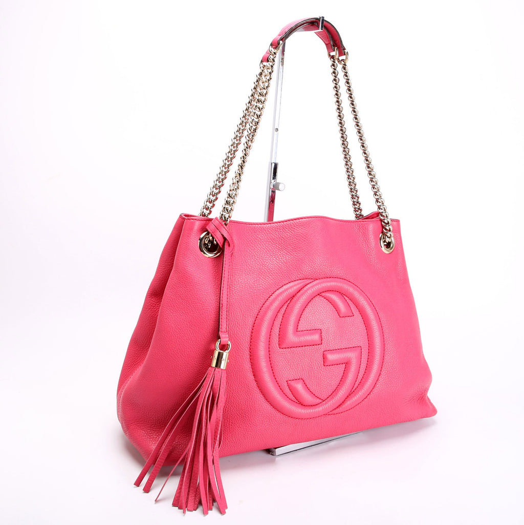 Gucci 308982 Soho Leather Shoulder Medium Pink