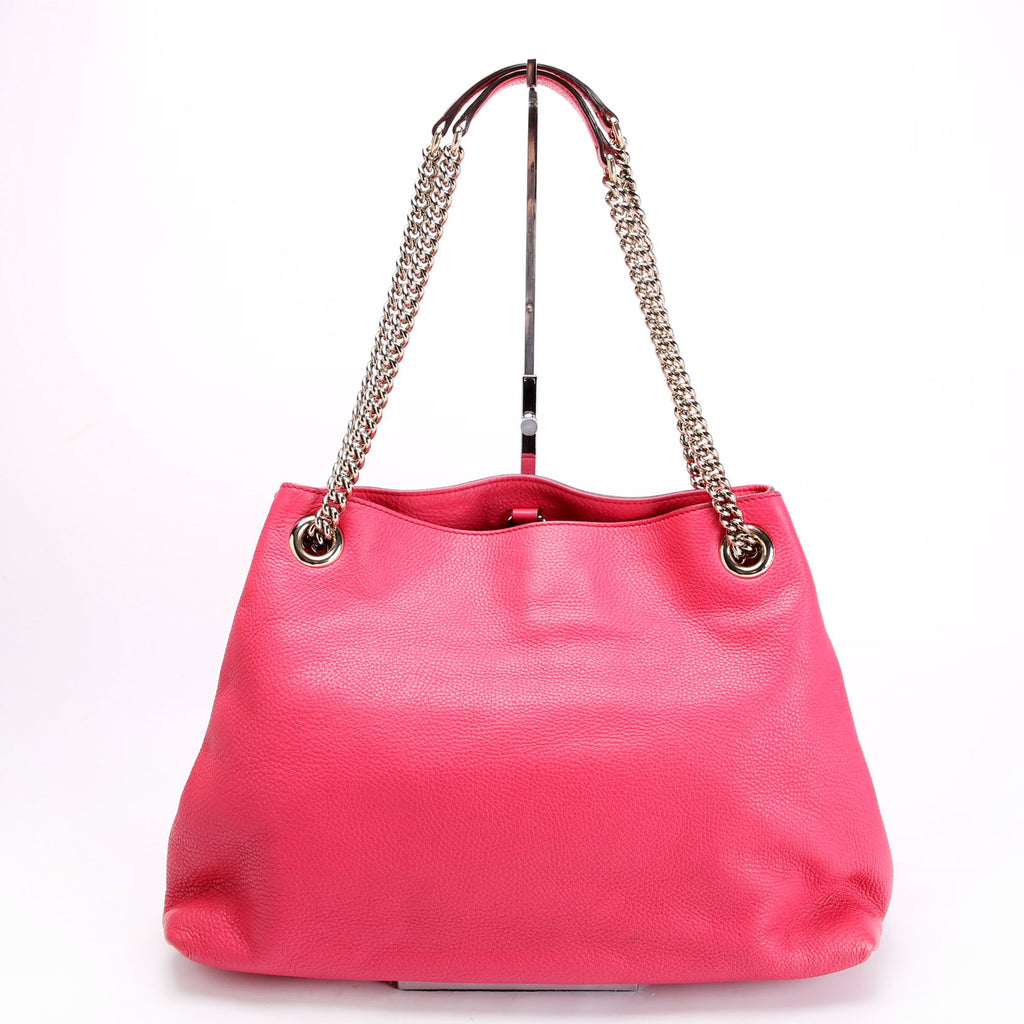 Gucci 308982 Soho Leather Shoulder Medium Pink