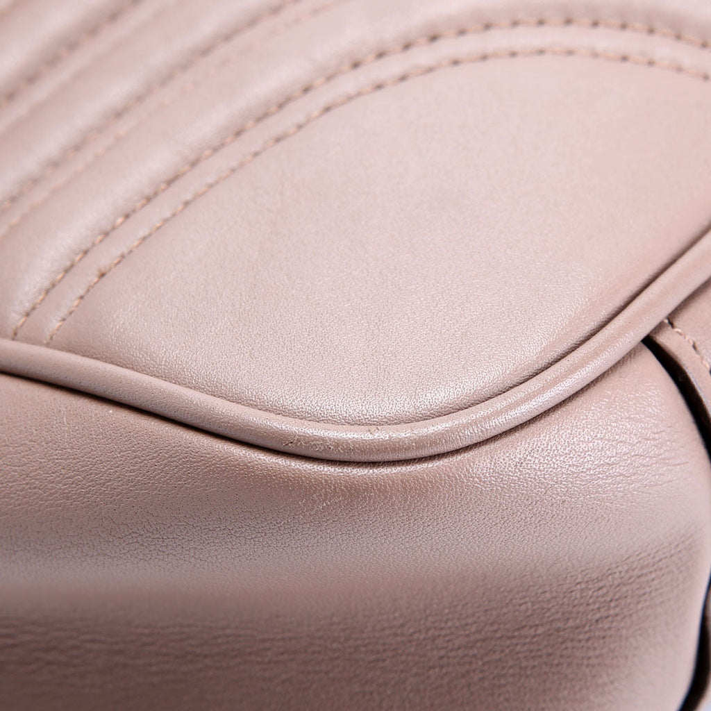 Gucci 443496 Marmont Leather Shoulder Medium Nude