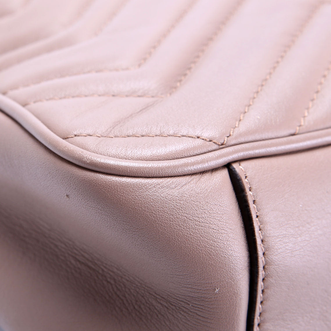 Gucci 443496 Marmont Leather Shoulder Medium Nude