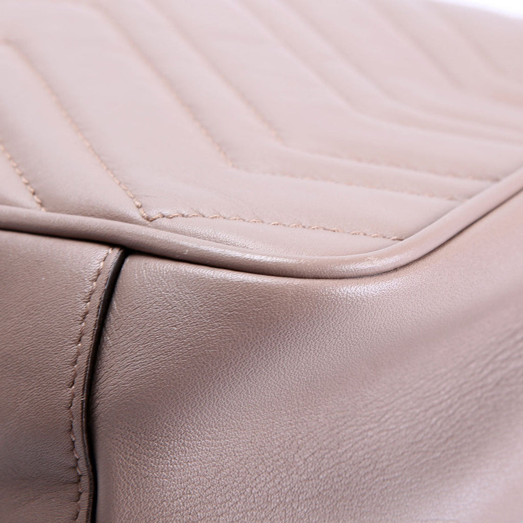 Gucci 443496 Marmont Leather Shoulder Medium Nude