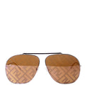 Fendi FF0407 Zucca Aviator Sunglasses Brown/Gold