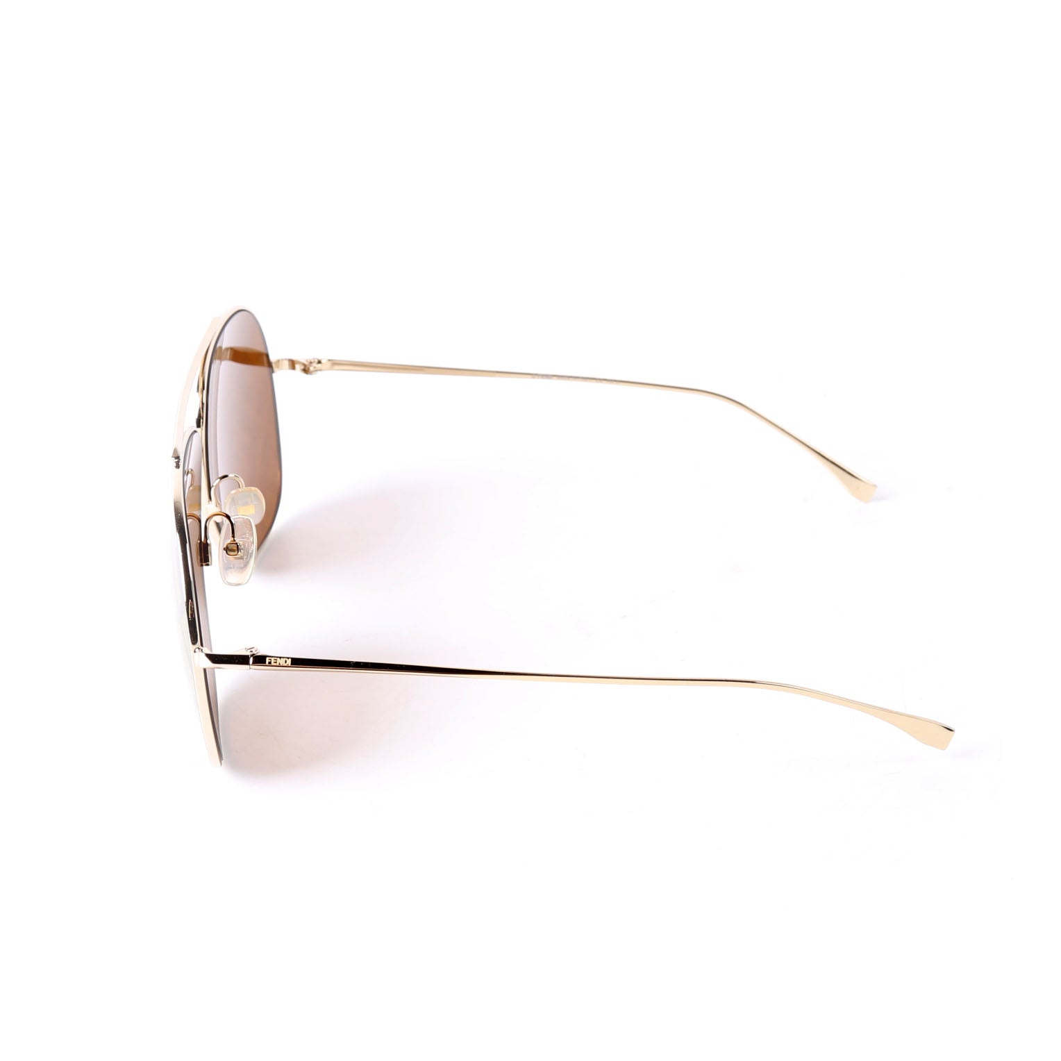 Fendi FF0407 Zucca Aviator Sunglasses Brown/Gold
