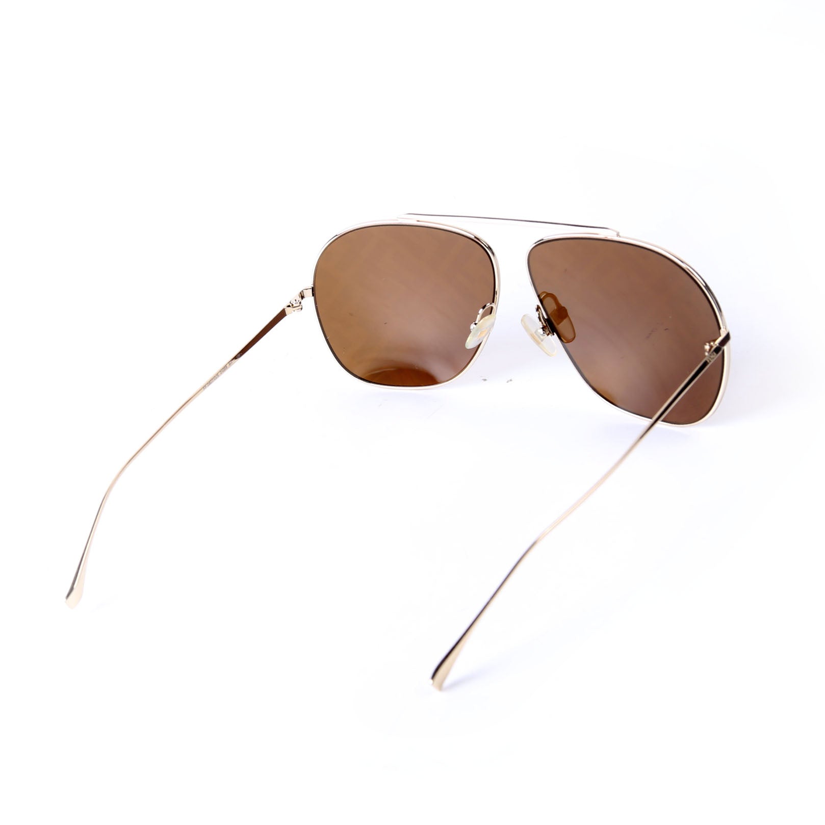 Fendi FF0407 Zucca Aviator Sunglasses Brown/Gold