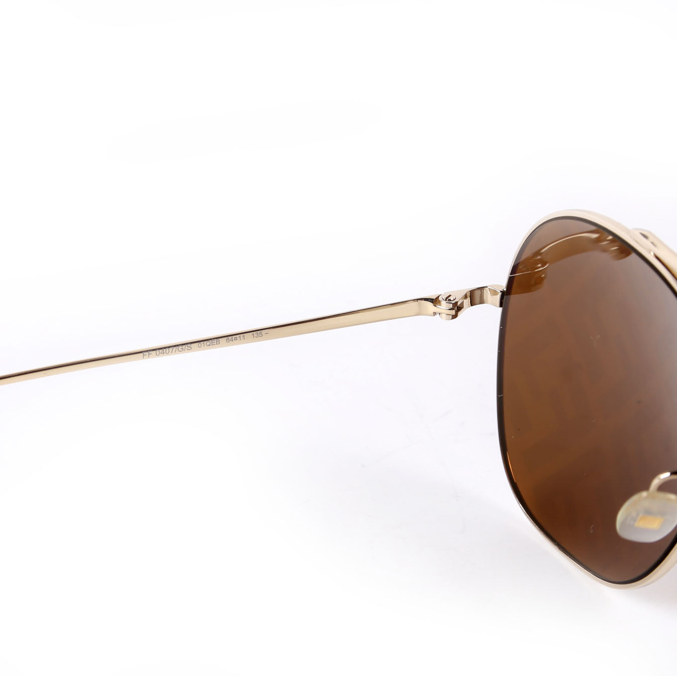 Fendi FF0407 Zucca Aviator Sunglasses Brown/Gold