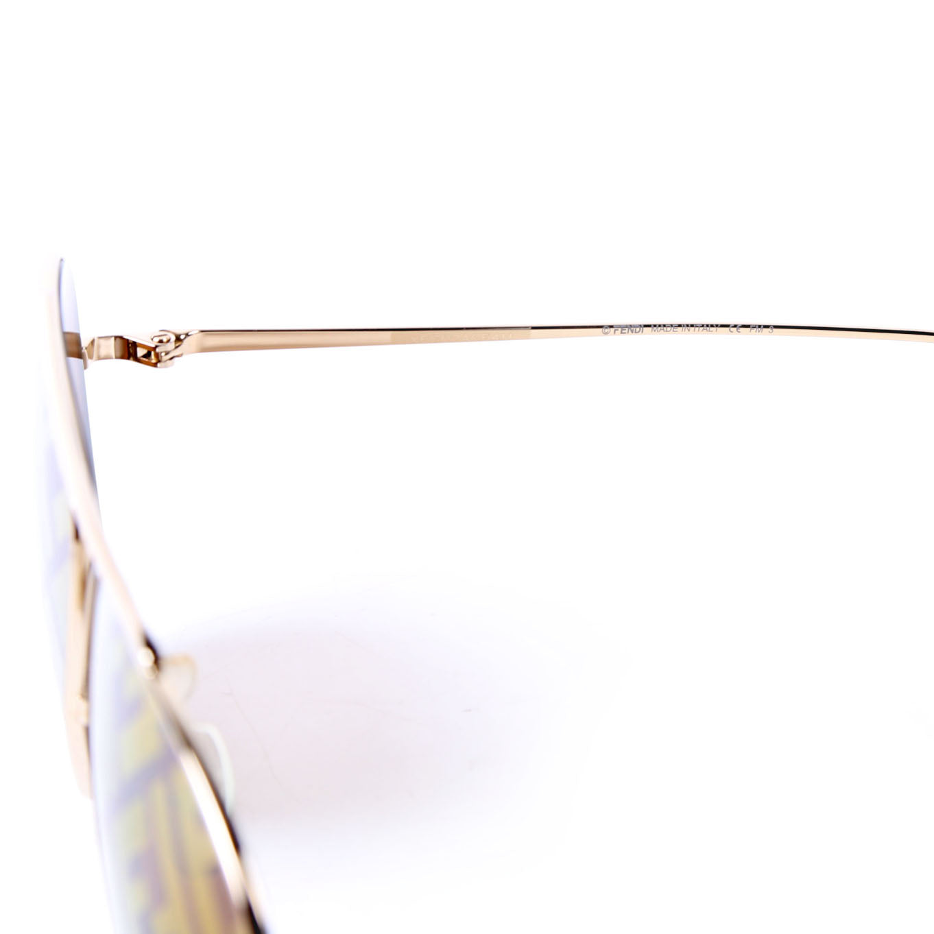 Fendi FF0407 Zucca Aviator Sunglasses Brown/Gold