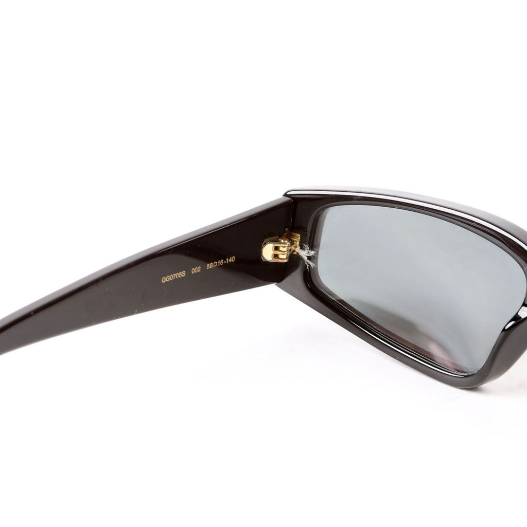 Gucci GG0705S Rectangle Sunglasses Black