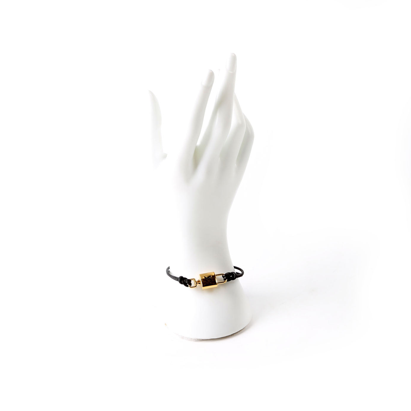 LV Padlock Bracelet Black/Gold