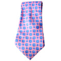 CC Polka Dot Silk Tie Pink/Blue