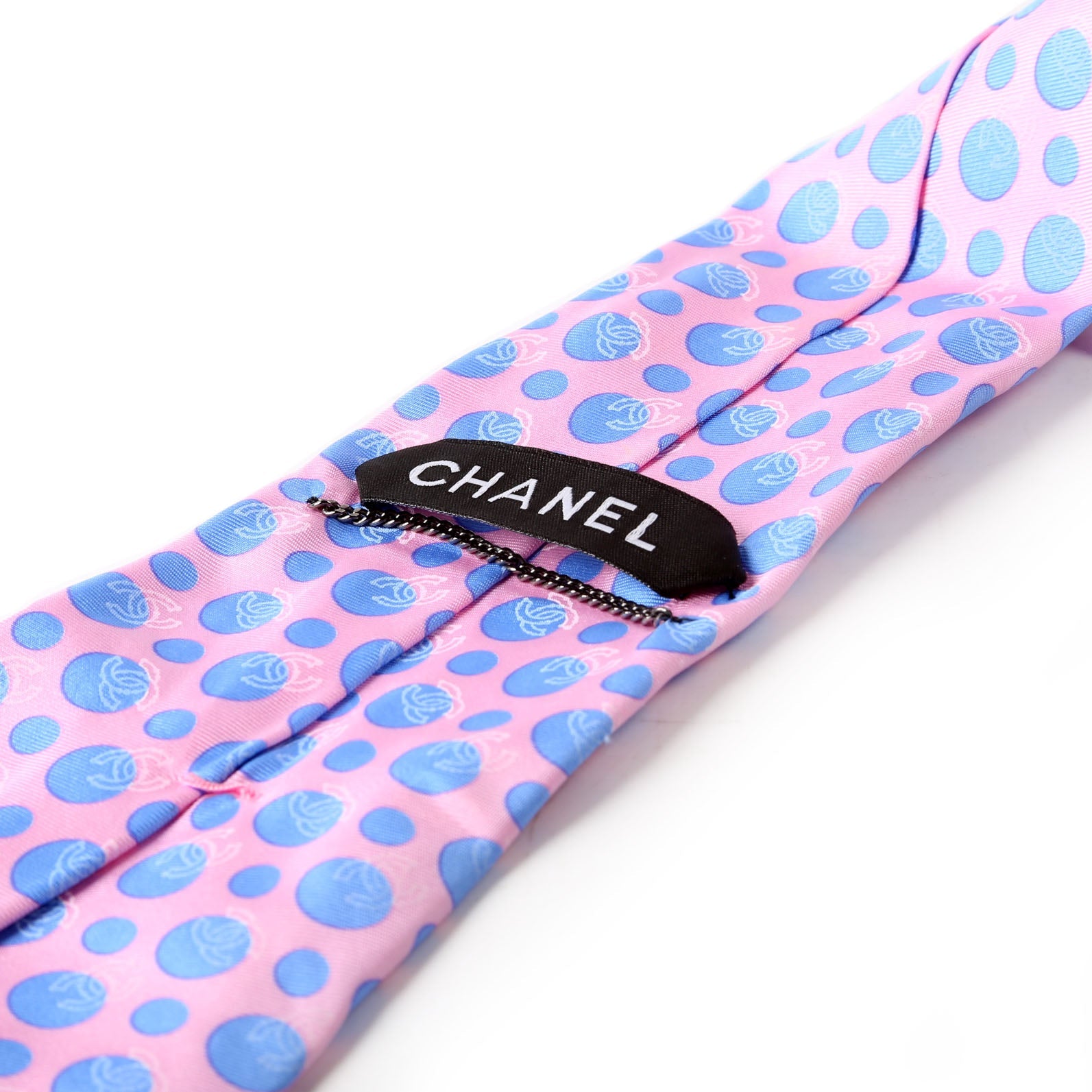 CC Polka Dot Silk Tie Pink/Blue