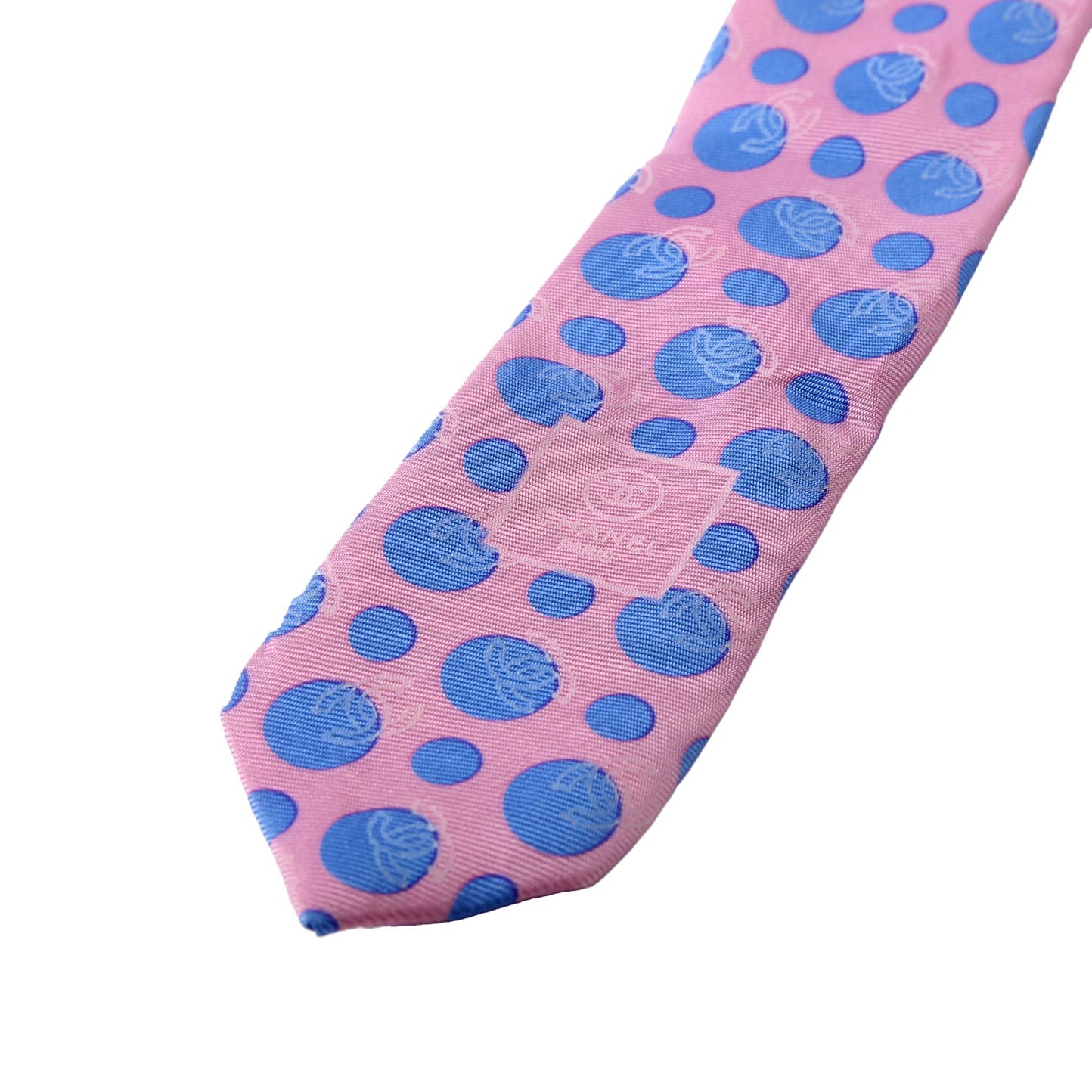 CC Polka Dot Silk Tie Pink/Blue