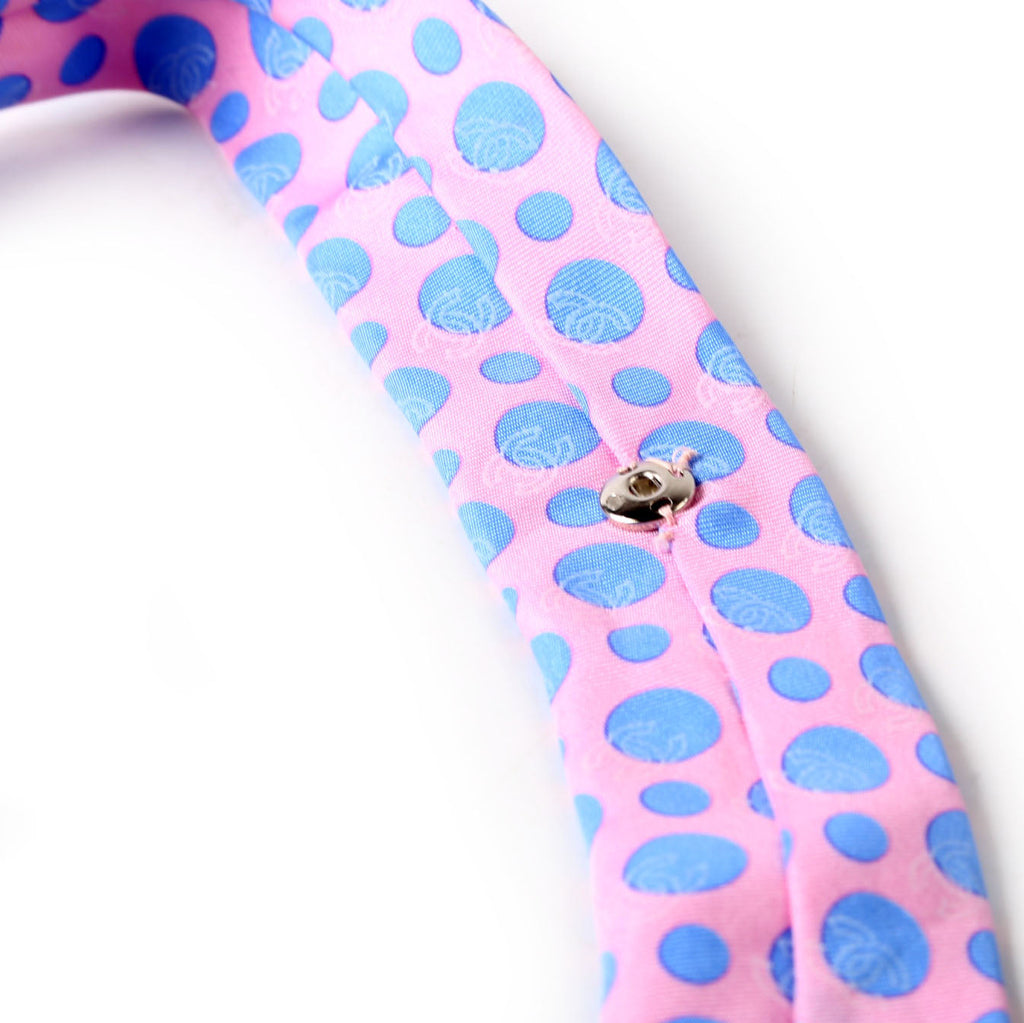 CC Polka Dot Silk Tie Pink/Blue