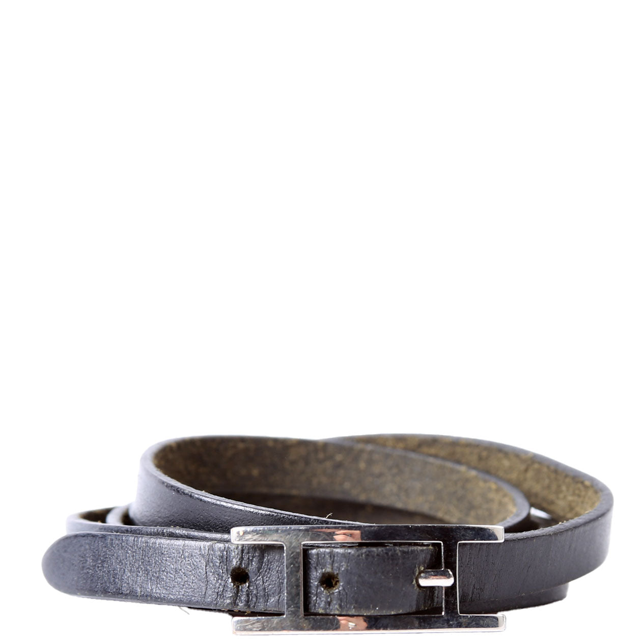 Hermes Behapi Double Tour Bracelet Black