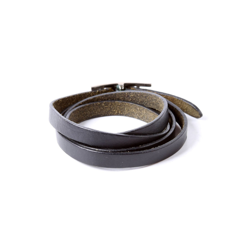 Hermes Behapi Double Tour Bracelet Black