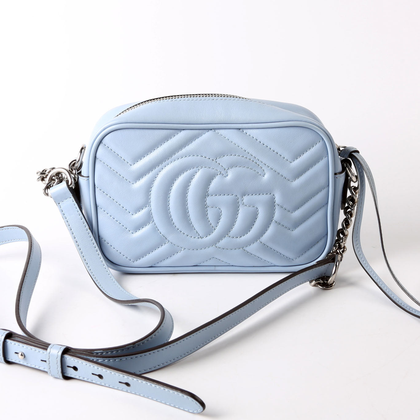 Gucci 634936 Marmont Mini Camera Bag Blue