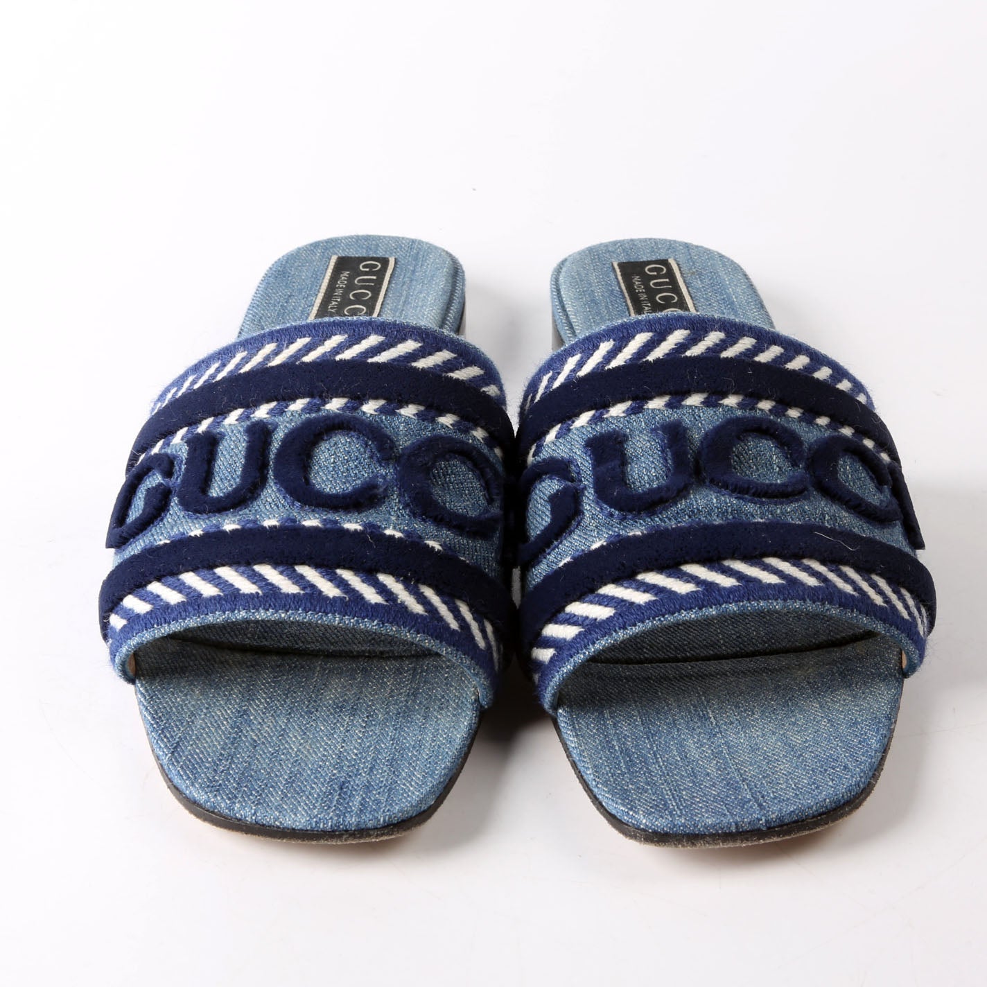 Gucci Jane Denim Slides Size 40