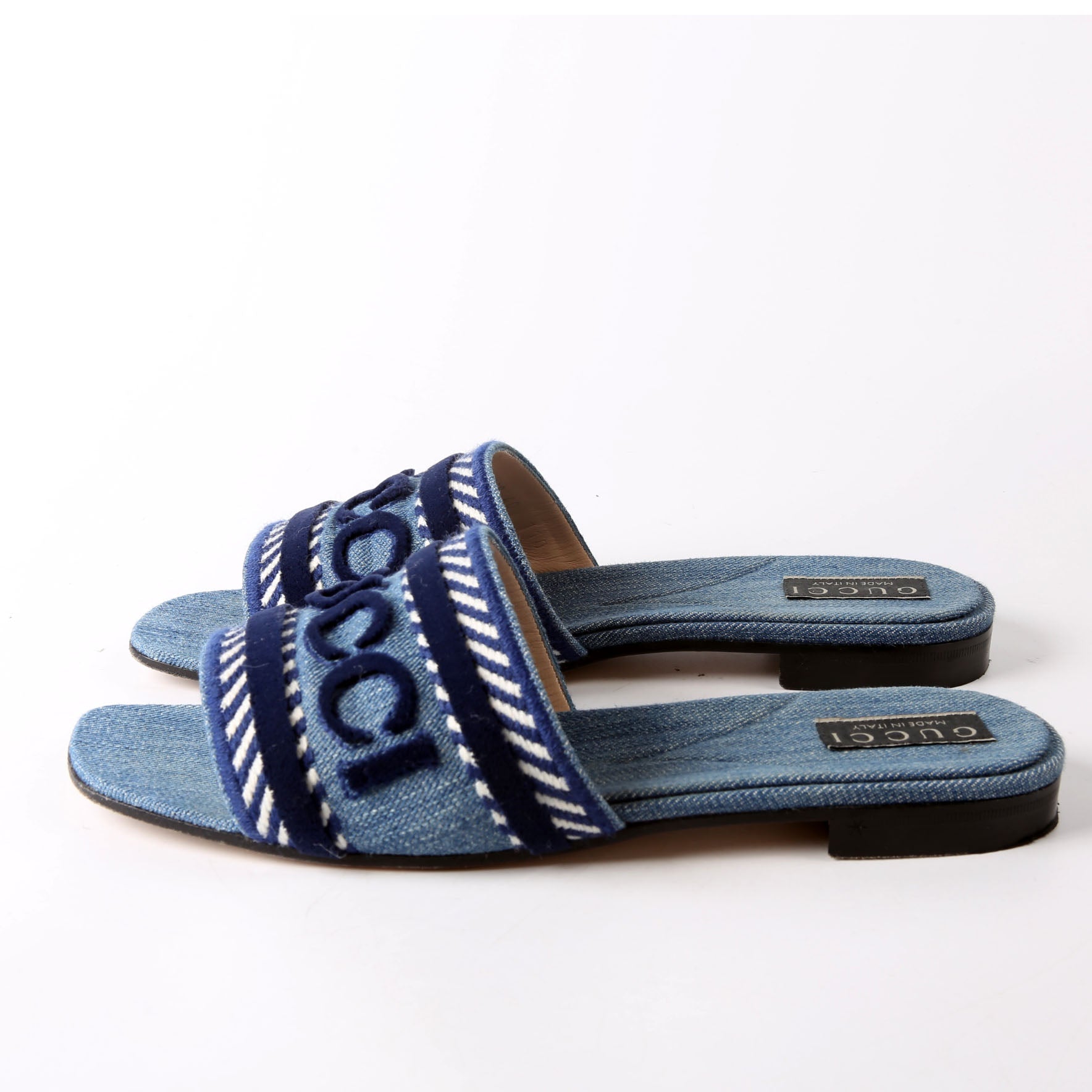 Gucci Jane Denim Slides Size 40