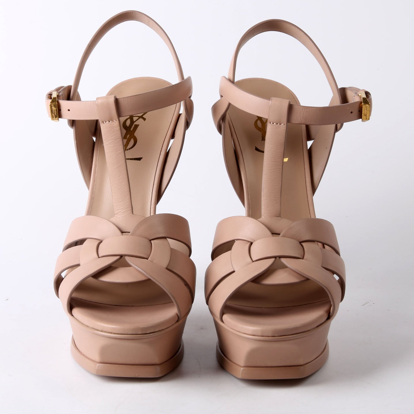 SAINT LAURENT Tribute Platform Sandal Heels Size 37