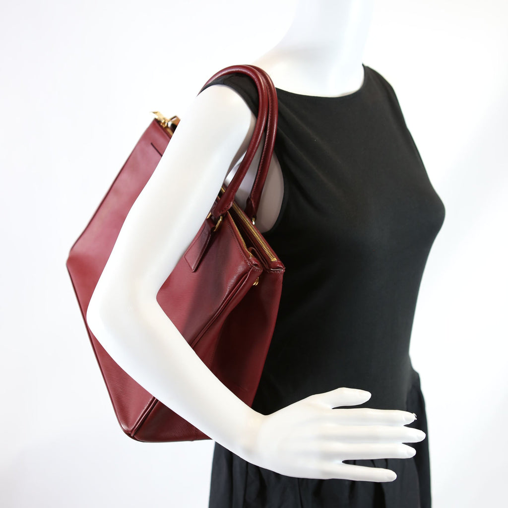 Prada Saffiano Galleria Large Burgundy