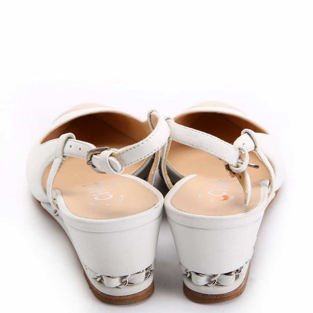 CC Cap Toe Slingback Wedges Size 35.5