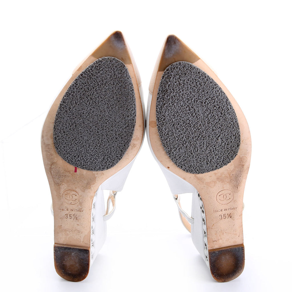 CC Cap Toe Slingback Wedges Size 35.5