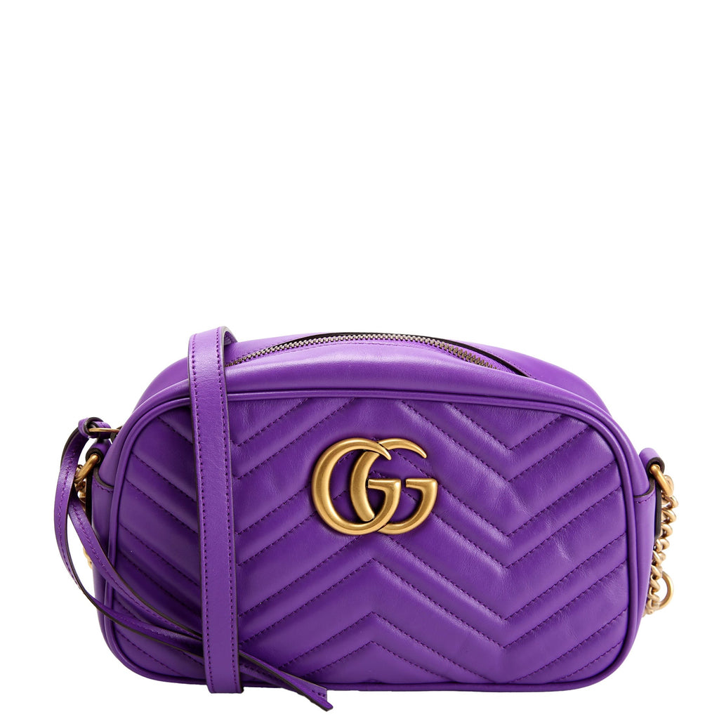 Gucci 447632 Marmont Small Leather Camera Purple