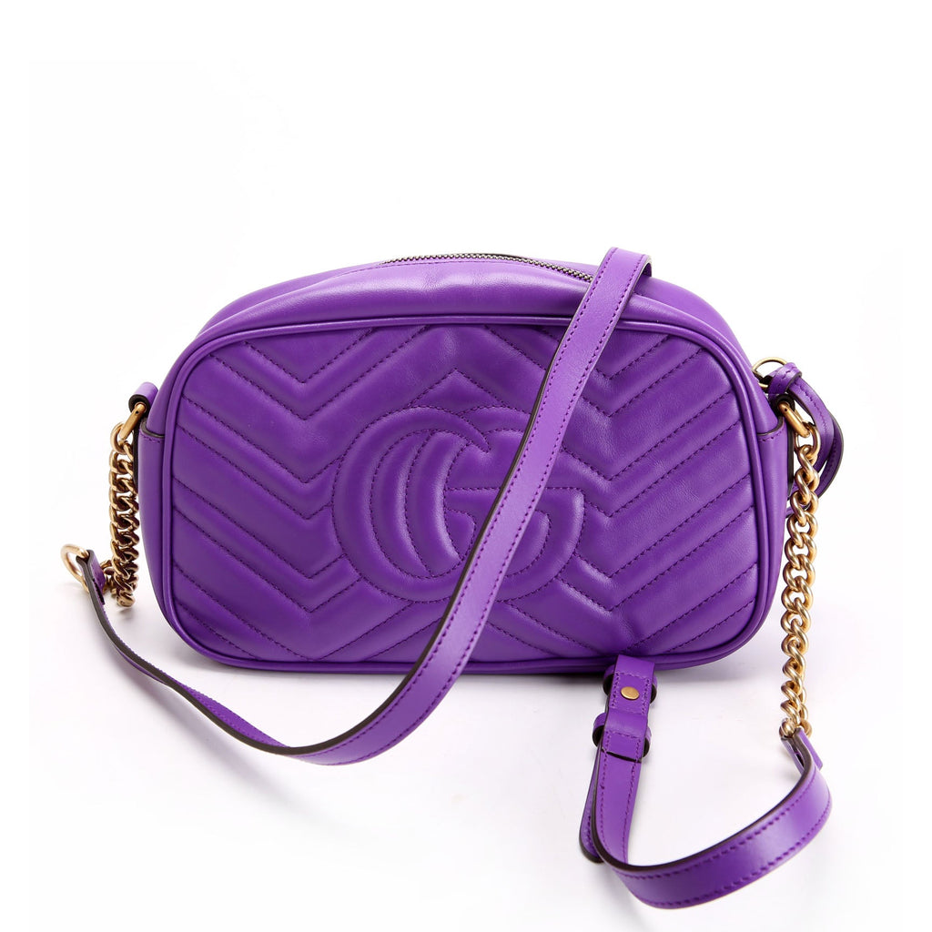Gucci 447632 Marmont Small Leather Camera Purple