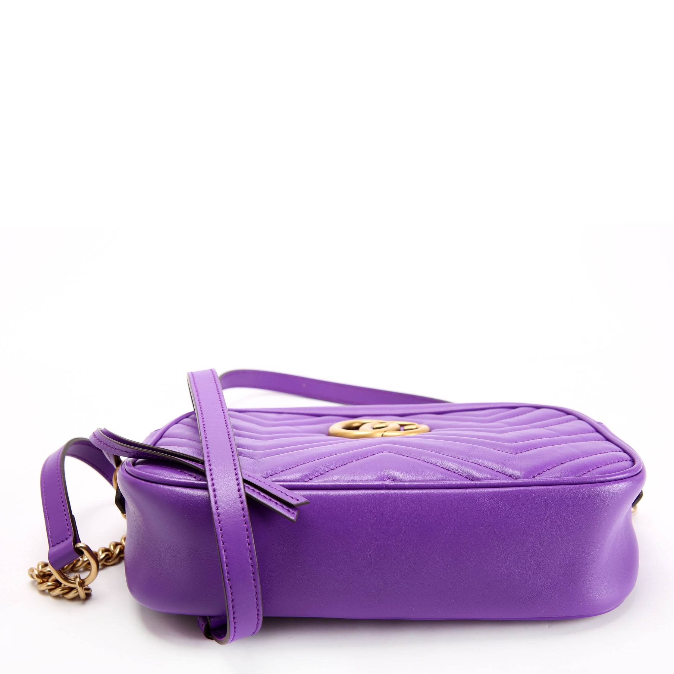 Gucci 447632 Marmont Small Leather Camera Purple