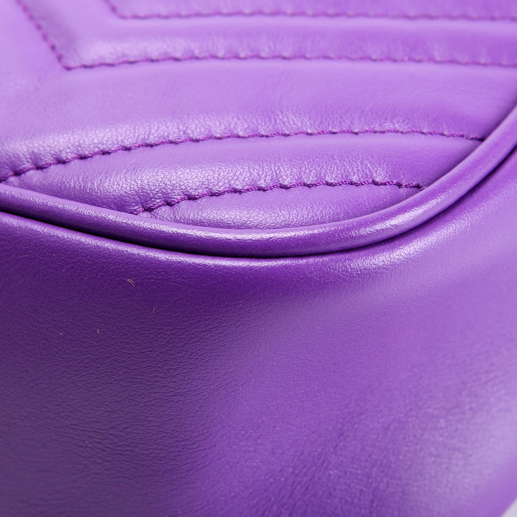 Gucci 447632 Marmont Small Leather Camera Purple