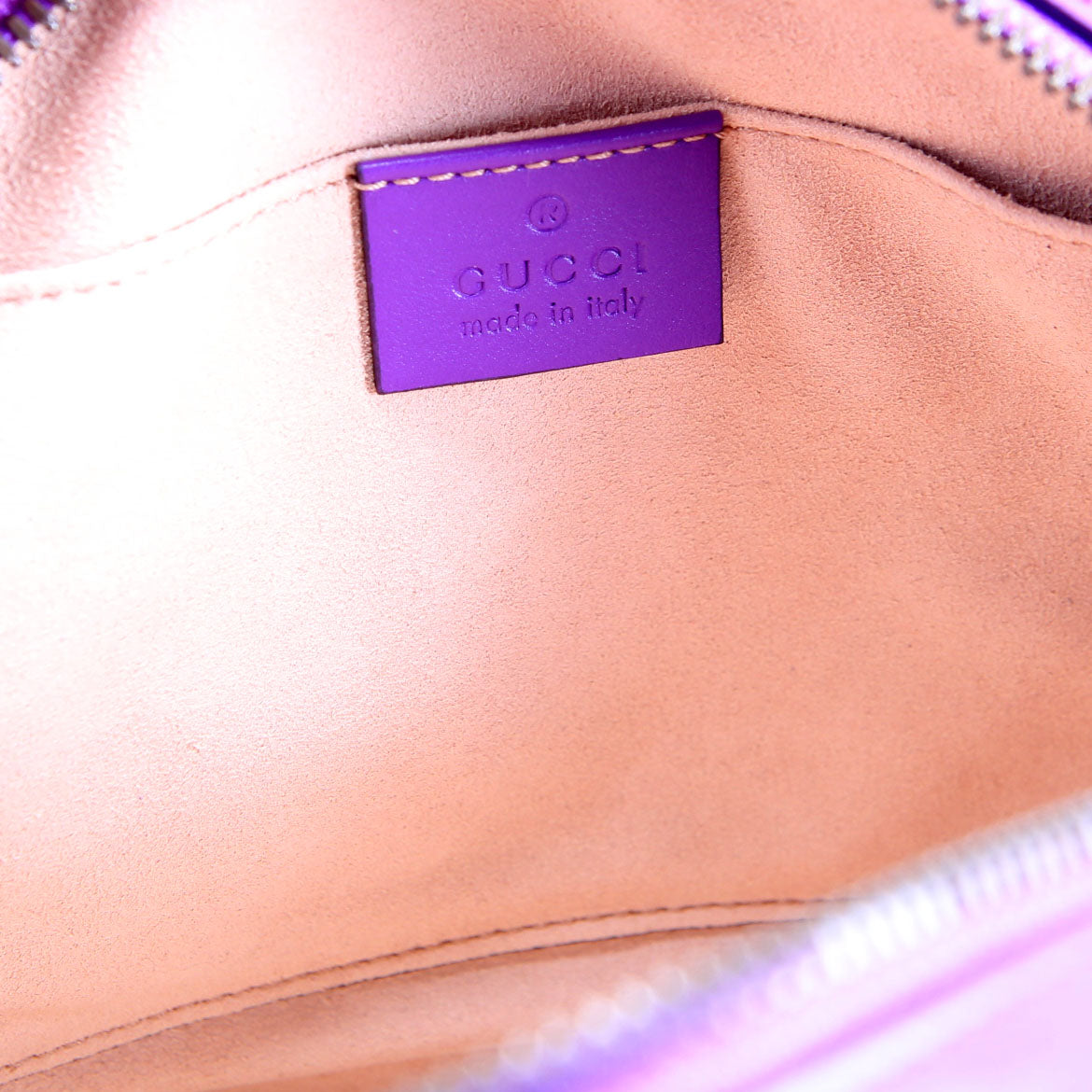 Gucci 447632 Marmont Small Leather Camera Purple